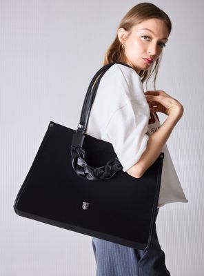 Cartera Tote Asa Trenzada