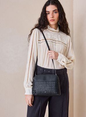 Cartera Bandolera Tejida con Strap Ajustable