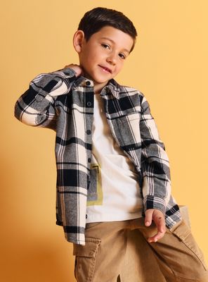 Camisa Franela Cuadros Niño