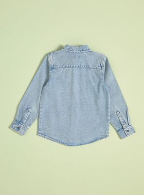 Imagen 2 del producto Camisa Denim con Bolsillo Frontal