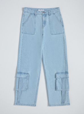 Jeans Bolsillos Cargo Abajo