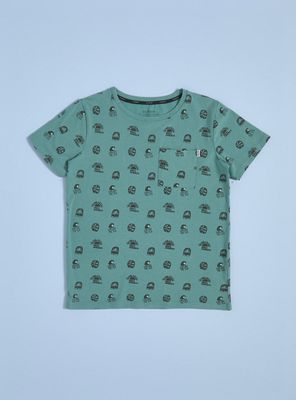 Polera Estampado Playero con Bolsillo