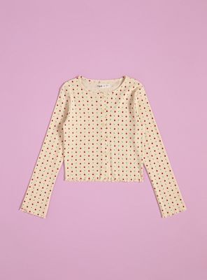 Polera Full Print con Botones Decorativos