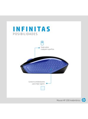 Imagen 2 del producto Mouse Inalámbrico HP200 Azul