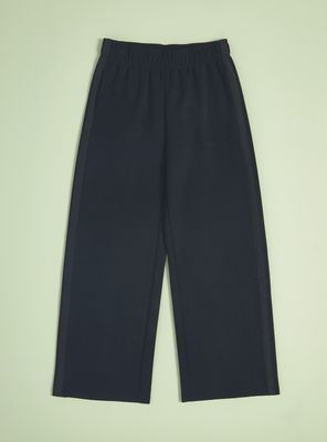 Pantalón de Buzo Corte Ancho con Detalles Franjas