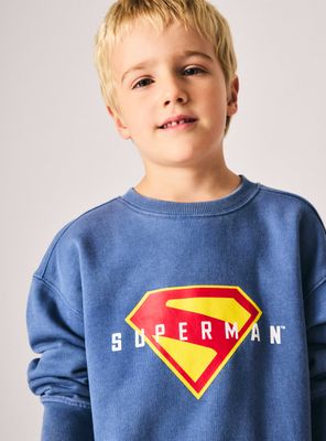 Imagen 2 del producto Polerón Estampado Superman Acid Wash