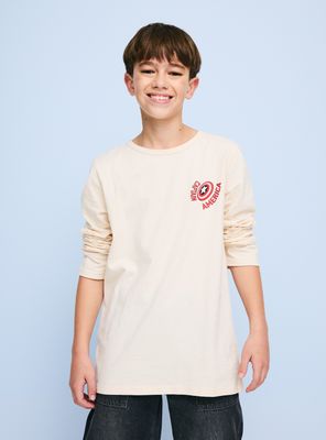 Polera Estampado Escudo Capitán América