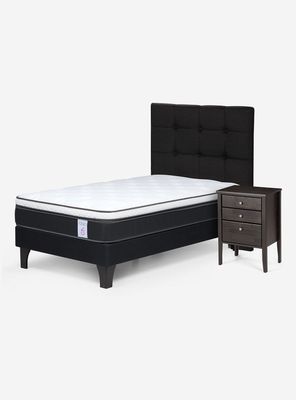 Cama New Style 6 1.5 Plazas Issey Grafito