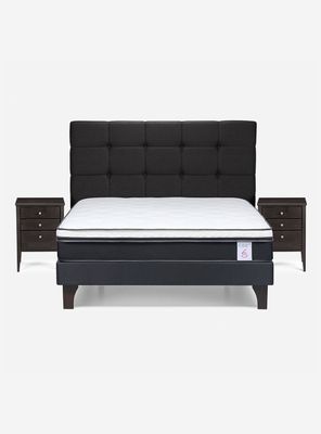 Imagen 2 del producto Cama Europea New Style 6 2 Plazas + Set de Muebles Issey Grafito