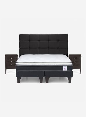 Imagen 2 del producto Cama Europea New Style 6 2 Plazas Base Dividida + Set de Muebles Issey Grafito