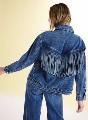 Imagen 2 del producto Chaqueta Oversized Flecos Delanteros y Traseros