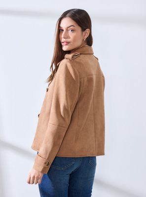 Imagen 2 del producto Chaqueta Tipo Trench Corto Agamuzado