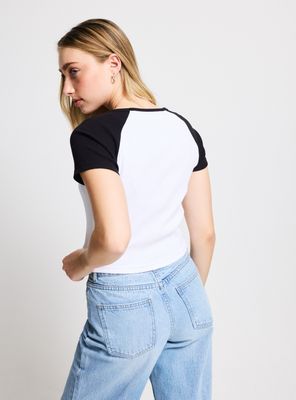 Imagen 2 del producto Polera Manga en Contraste de Color