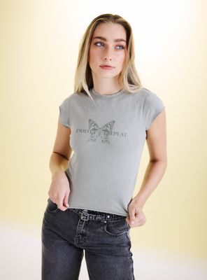 Polera Lavada Estampado Frontal