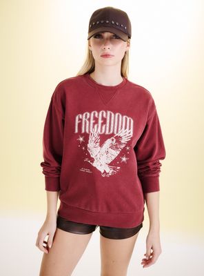 Polerón Estampado con Aplicaciones Metálicas