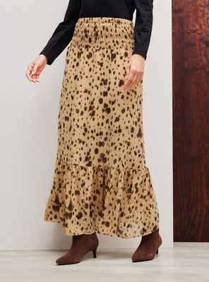 Falda Maxi Amplia Estampada