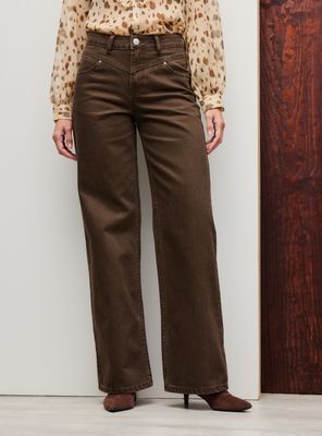 Jeans Wide Leg Cortes Rebeca Delamtera