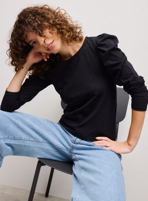 Polera Manga Larga Abullonada