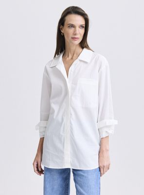 Blusa Camisera con Logo en Espalda