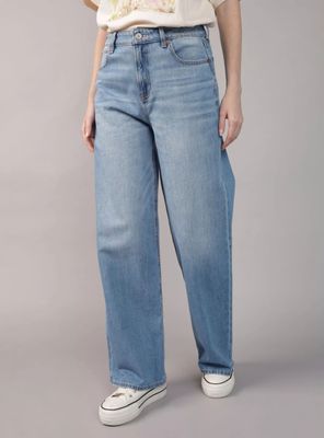 Jeans AE Strigid Wide-Leg Holgado Cintura Super Alta