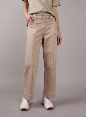 Jeans AE Stovepipe Crop Cintura Alta