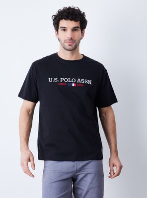 Polera Jersey Cuello Redondo Logo Bordado