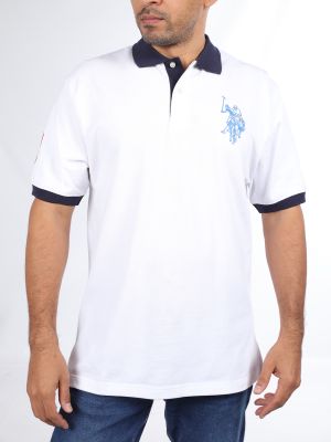 Polera Piqué Mangas Cuello en Contraste