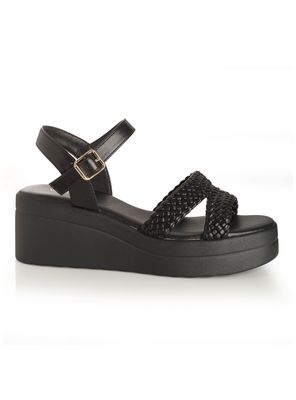 Sandalia Plataforma Correas Trenzadas Mujer