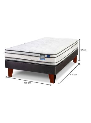 Imagen 2 del producto Cama Europea Innova 1.5 Plazas Box + Respaldo Royal Negro