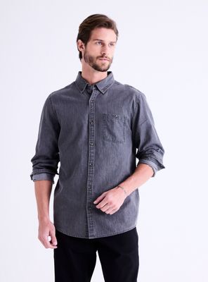 Camisa Manga Larga Jeans