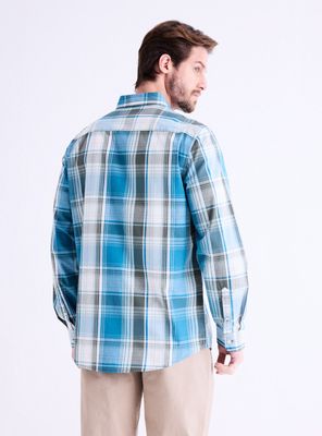 Imagen 2 del producto Camisa Manga Larga Poplin Cuadros Grandes Colores