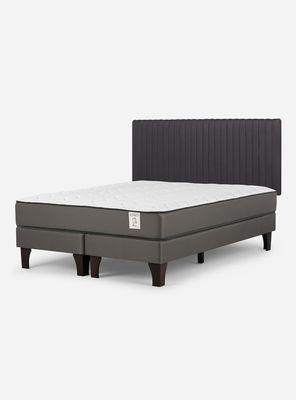 Cama Europea New Style 2 Plus King Respaldo Lucio