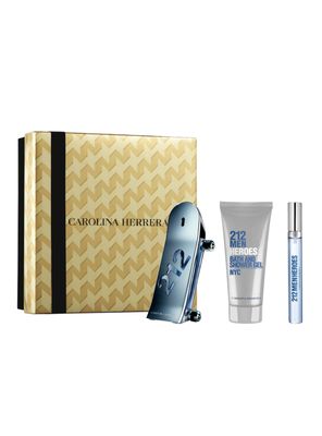 Set Perfume 212 Men Heroes EDT Hombre 90 ml + Gel de Baño 100 ml + EDT 10 ml Carolina Herrera