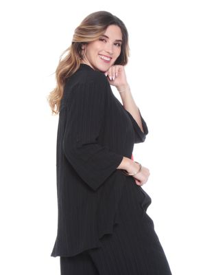 Imagen 2 del producto Blusa Manga Larga Sólida Abotonada Delantero