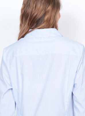 Imagen 2 del producto Blusa Manga 3/4 Listada Abotonada Cuello V Básica