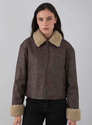 Chaqueta Pu Cuello Chiporro
