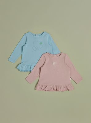 Polera Bipack con Estampado Clásico y Vuelos Abajo