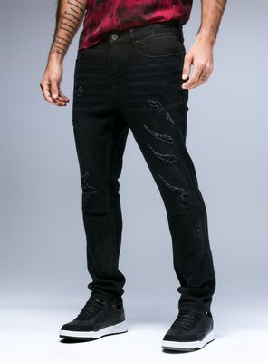 Jeans Roturas y Bordado Ed Hardy