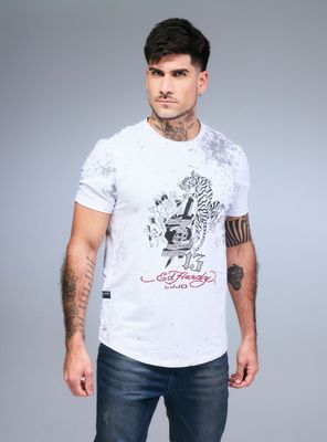 Polera Ed Hardy Full Manchas y Brillos