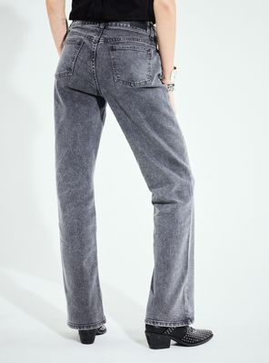 Imagen 2 del producto Jeans Straight Tiro Bajo con Detalle de Cierre Tipo Corset