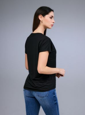 Imagen 2 del producto Polera Básica Holgada Estampado Brillante