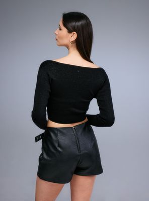 Imagen 2 del producto Polera Tejida Cuello Cuadrado con Lurex