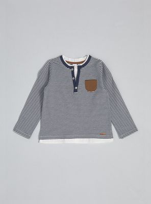 Polera Rayas y 3 Botones Niño