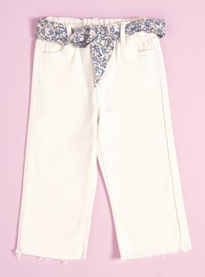 Pantalón Wide Leg con Cinturón Full Estampado