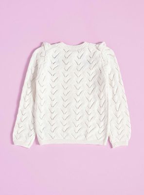 Imagen 2 del producto Chaleco Cardigan con Flores Bordadas Niña