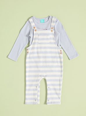 Conjunto Jardinera Rayas y Body Pluto