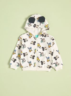Polerón Estampado con Cierre y Orejas Mickey