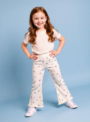 Imagen 1 del producto Calza Rib Acampanada Estampada