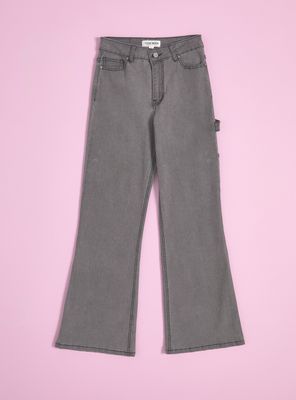 Jeans Carpintero Parche Estrella en Bolsillo Trasero