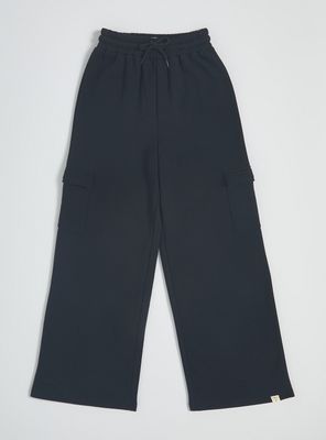 Pantalón de Buzo Wide Leg Cargo
